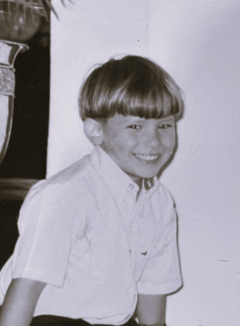 Davids Childhood Pic BW