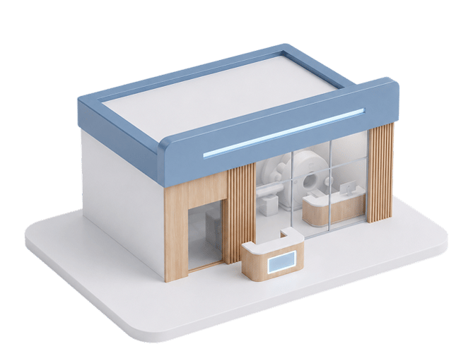 Illustration of a solo or small group imaging center
