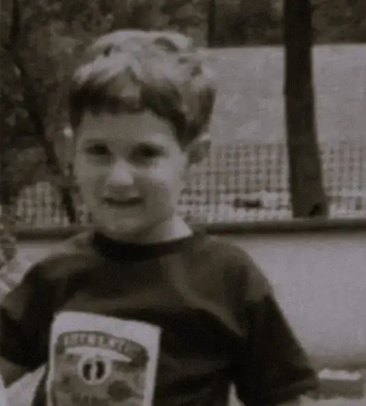 Nick Avossa as a child