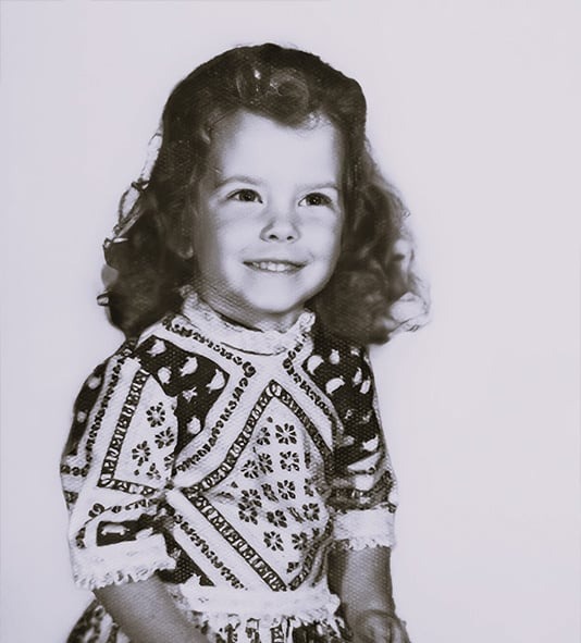 Dianne Keen as a child