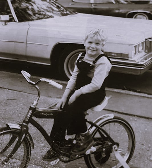 Leron Marinovsky as a child