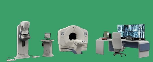 Illustration of the imaging and reading rooms in a multi-site enterprise imaging group
