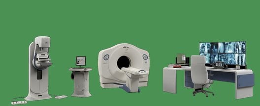 Illustration of the imaging and reading rooms in a multi-site enterprise imaging group