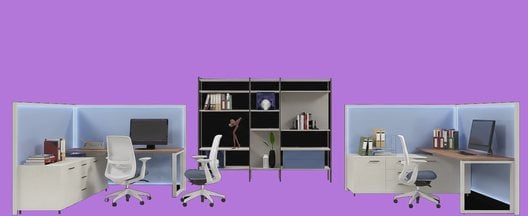 Illustration of the administration and back-office area in a hospital radiology department