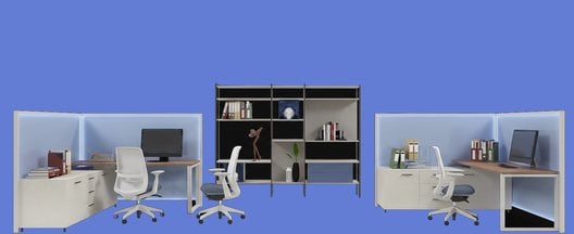 Illustration of the administration and back-office area in a hospital radiology department