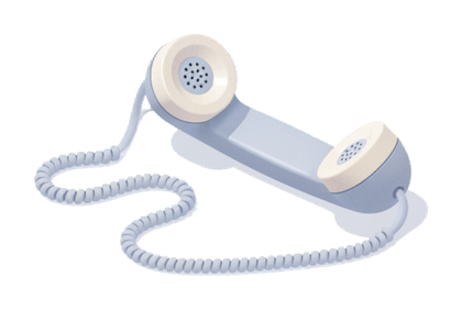 A telephone handset lying off its cradle