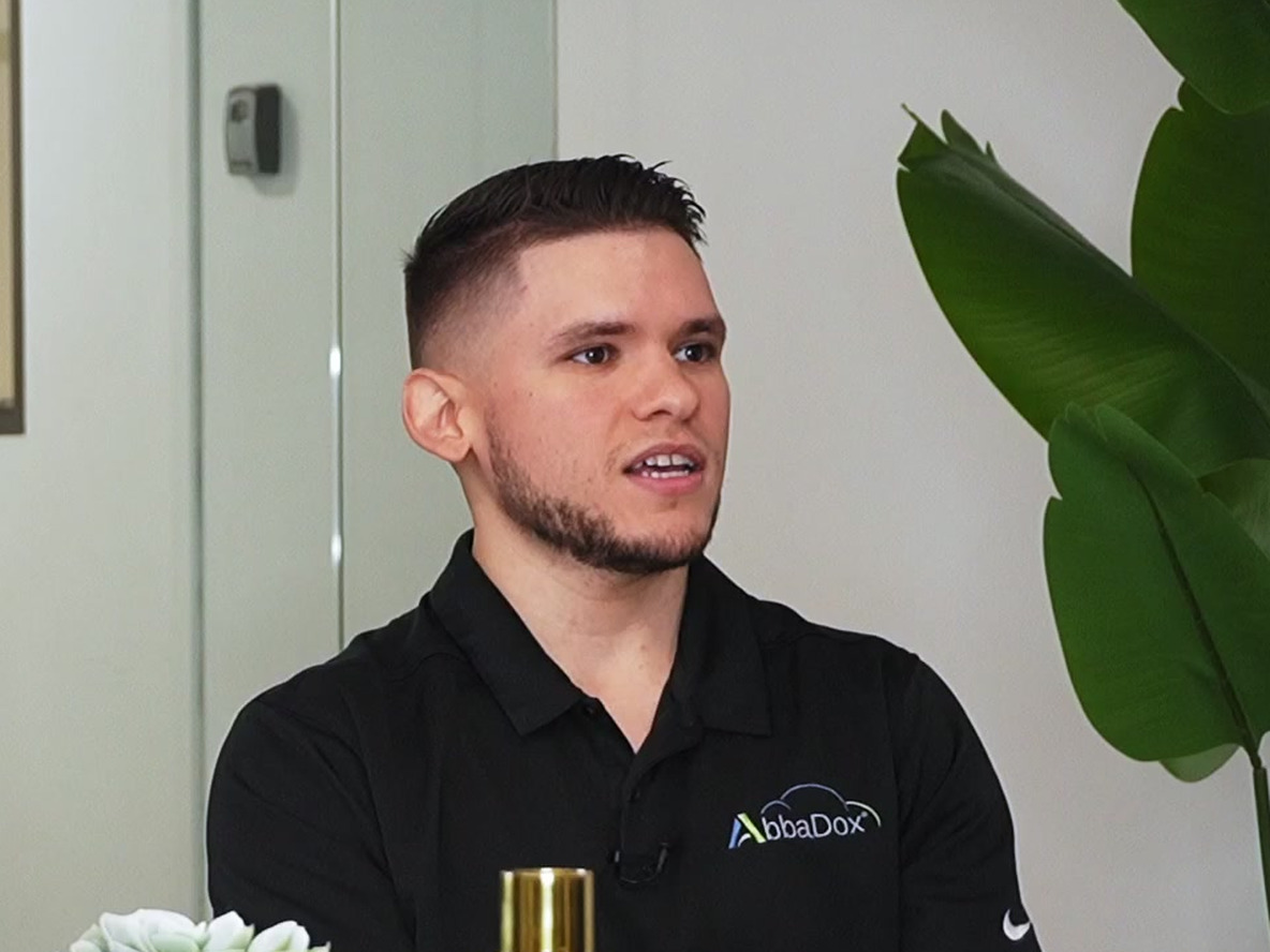 David Godinez and Paul Hoffman in conversation during the episode