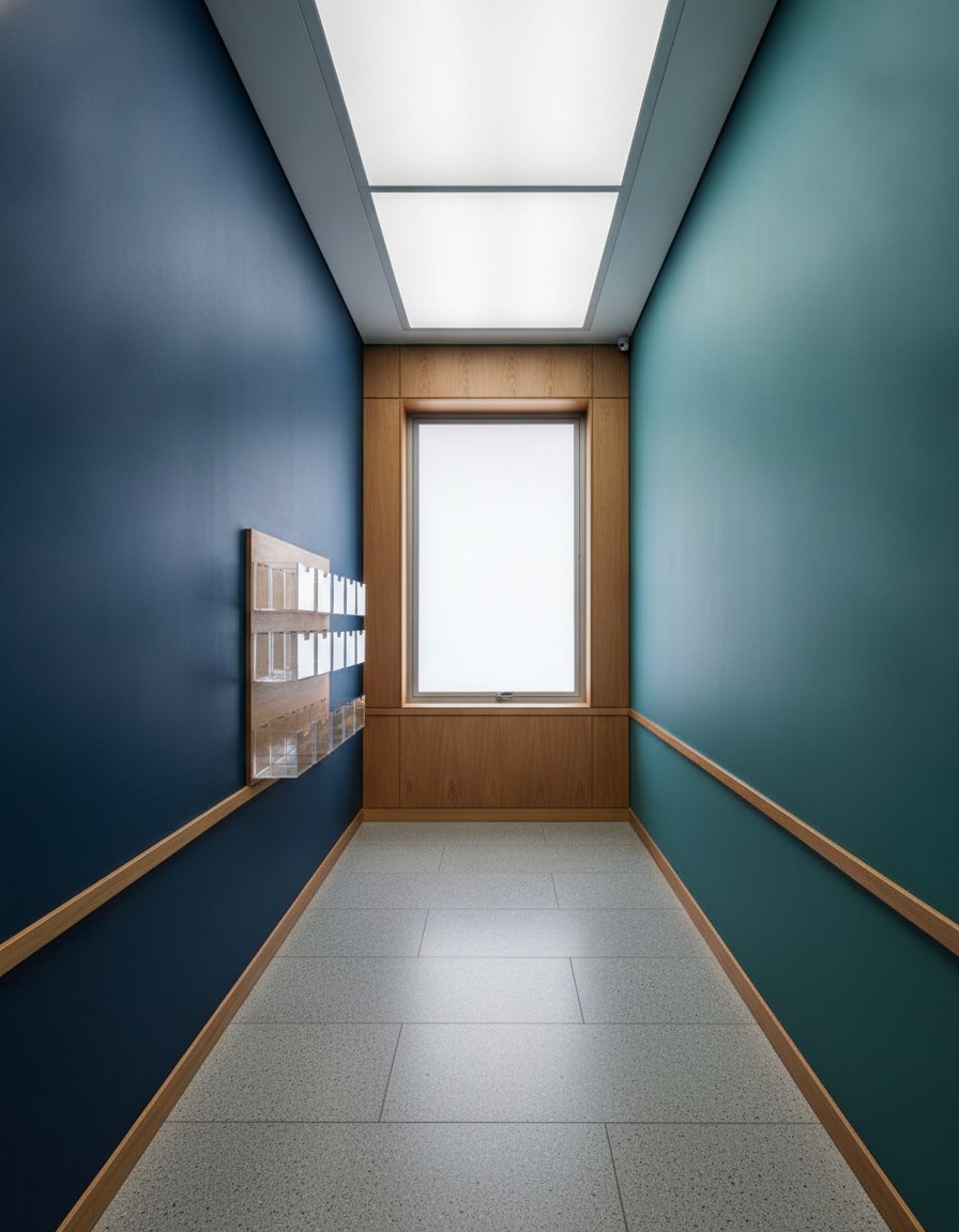 Corridor to a closed intake window