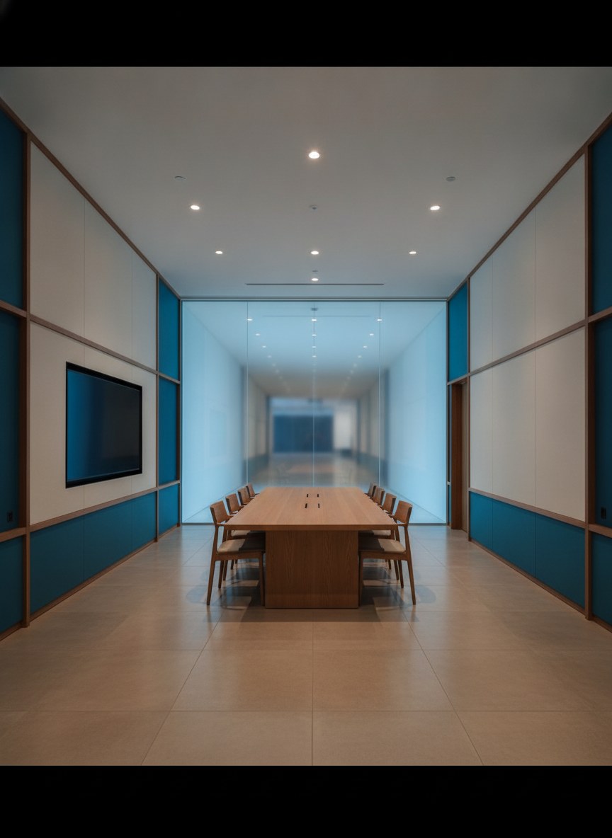 Pristine empty demonstration room