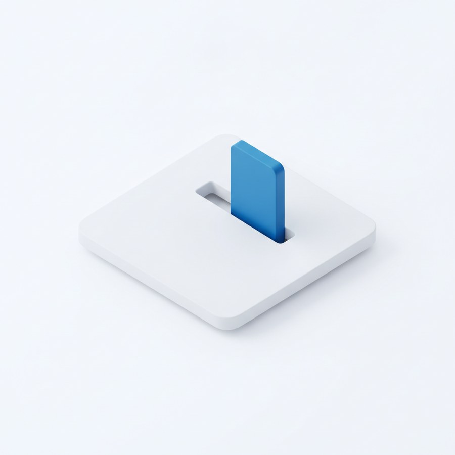 A code tile seating precisely into a slot on a form