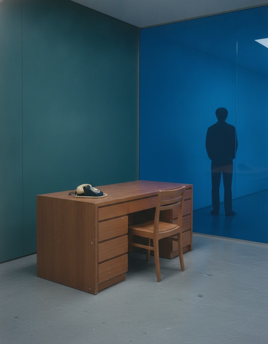 Scheduling desk with the handset off its cradle