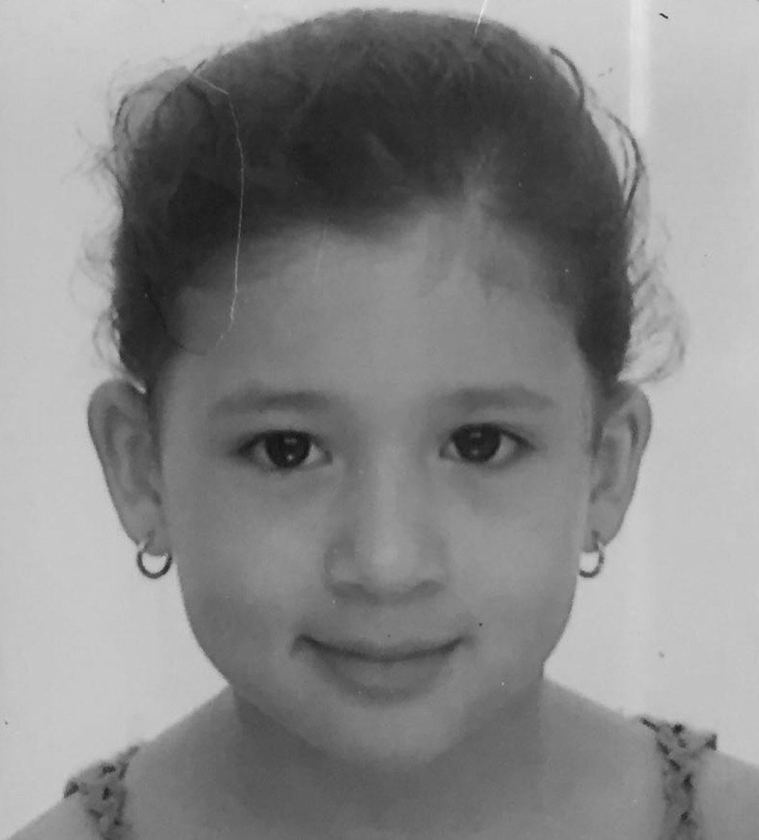 Camila Daza as a child