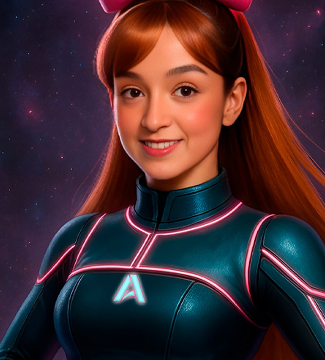 Camila Ordonez illustrated as an AbbaDox superhero