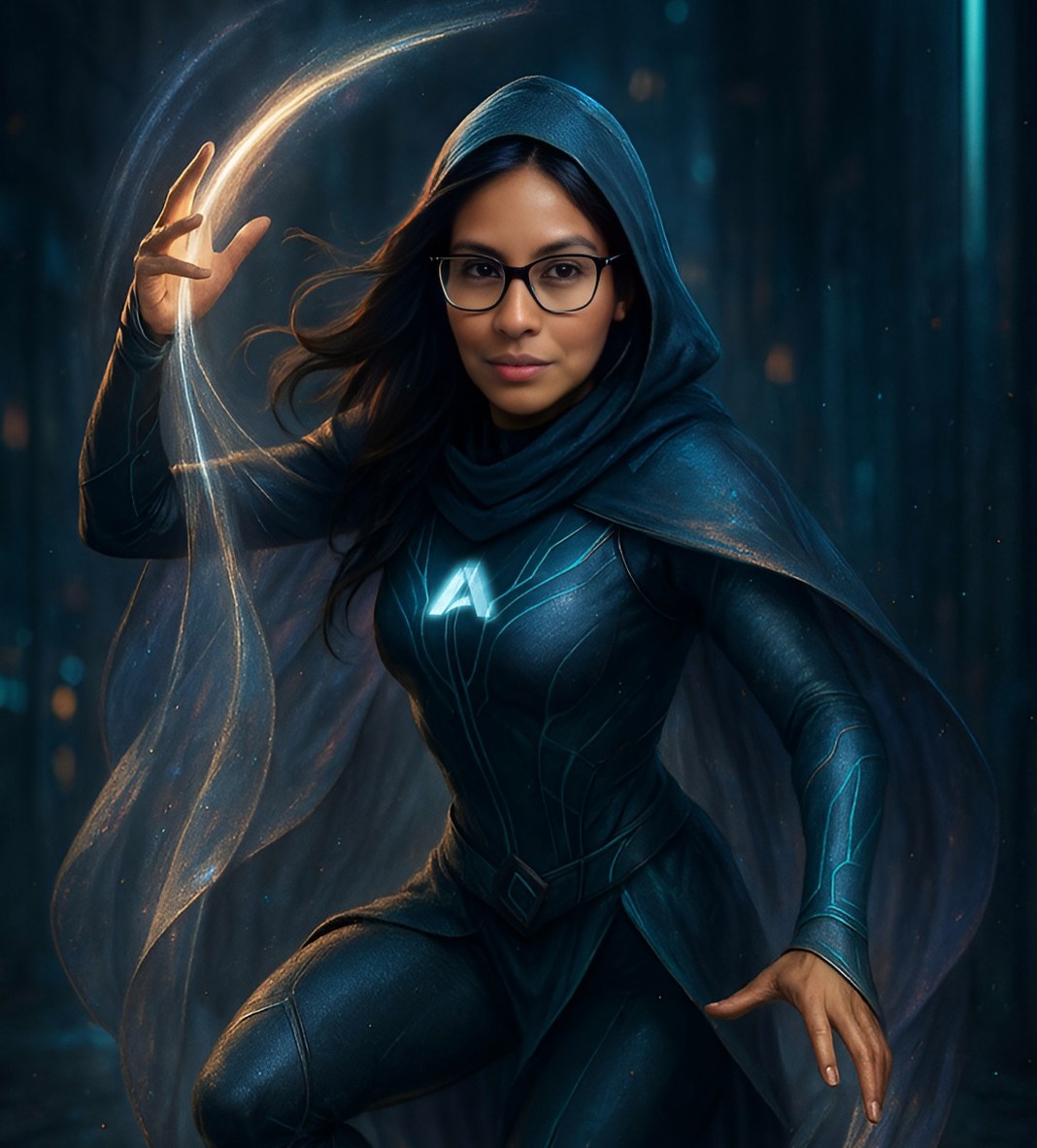Camila Sevillano illustrated as an AbbaDox superhero