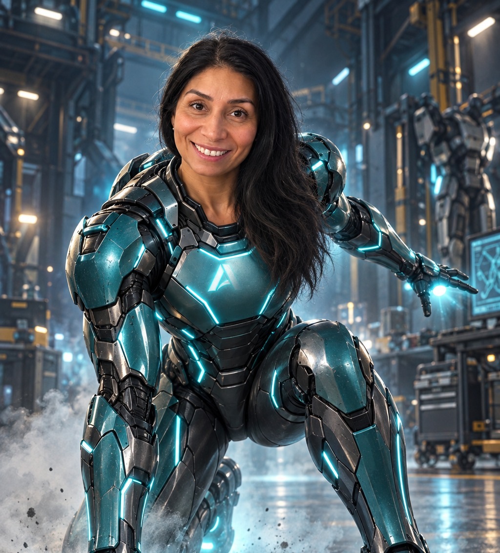 Johanna Franco illustrated as an AbbaDox superhero