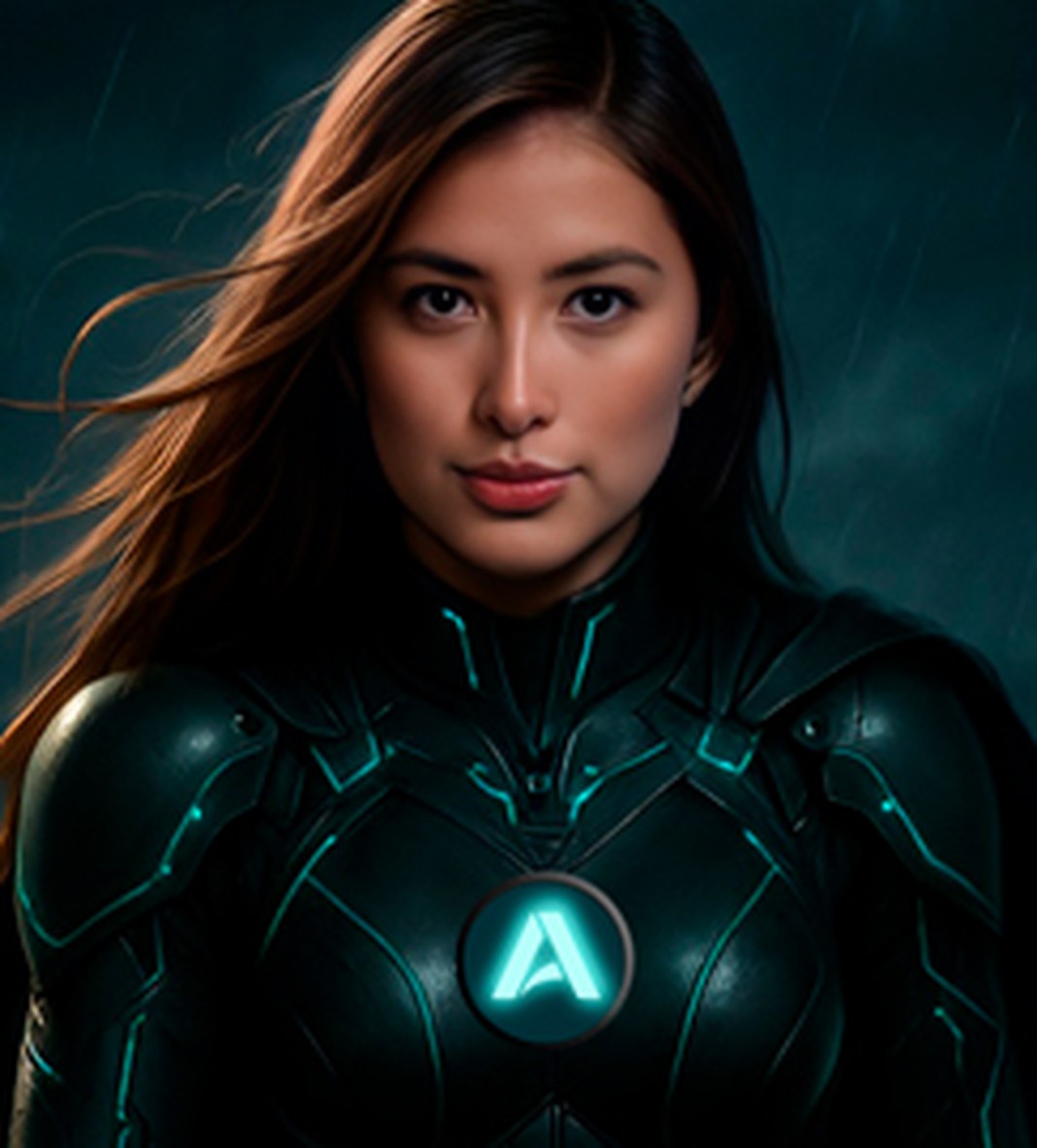 Valentina Pacheco illustrated as an AbbaDox superhero