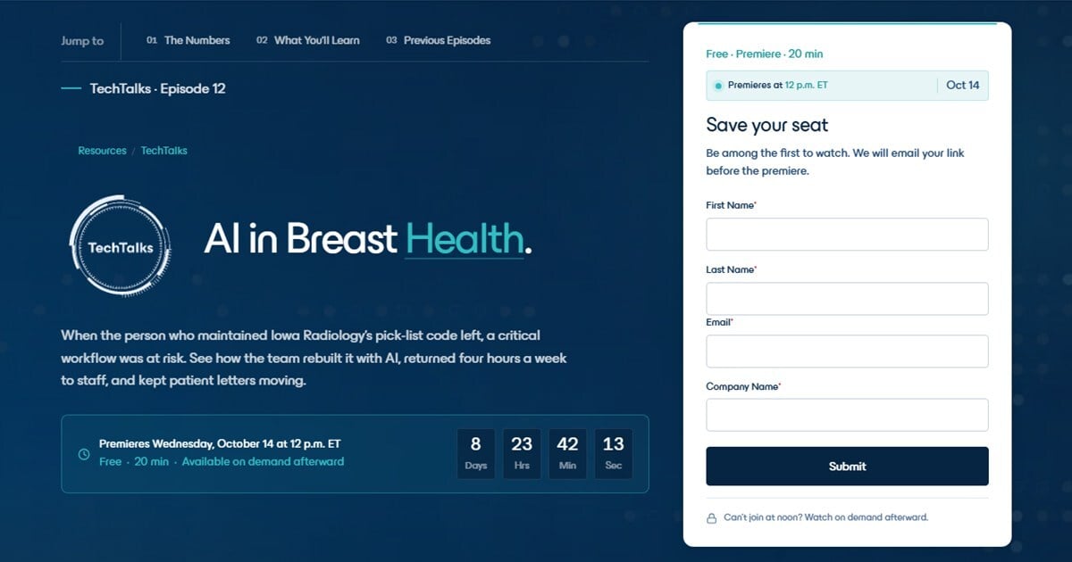 TechTalks Ep. 12: AI in Breast Health, Iowa Radiology